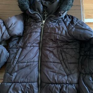 Girls winter coat- Black size 10